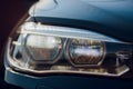 Detail beauty and fast car with headlight Royalty Free Stock Photo