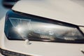 Detail beauty and fast car with headlight Royalty Free Stock Photo