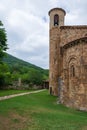 Detail of the bell tower of the Collegiate Church of San Martin de Elines of the twelfth century