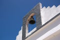 Detail of the bell tower of a hermitage with a bell Royalty Free Stock Photo