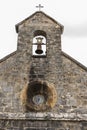 Detail bell tower of the church of Santiago in Roncesvalles. Navarre Spain.