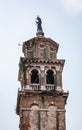Detail of bell tower in Venice. there are many churches and the style of how they are built. an assured show.