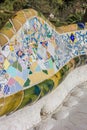 Detail of a bench in Park Guell