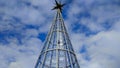 Detail of big christmas tree made with crystal in the center of Innsbruck Royalty Free Stock Photo