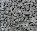 Detail of black charcoal stones in a heap coal Royalty Free Stock Photo