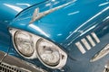 Detail of blue Chevrolet Impala 1958 Royalty Free Stock Photo