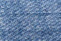 Detail of blue jeans close up . Royalty Free Stock Photo
