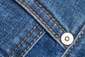 Detail of blue jeans close up Royalty Free Stock Photo