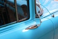 Detail of Blue oldtimer car Royalty Free Stock Photo