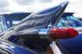 Detail of blue retro car
