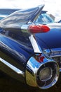 Detail of blue retro car