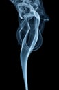 Blue Smoke on black background