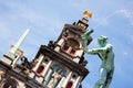 Detail of Brabo fountain in An Royalty Free Stock Photo