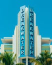 Detail of the Breakwater Hotel in Miami South Beach Florida USA Royalty Free Stock Photo