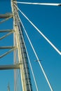 Detail of a bridge abstract background. view on the bridge part Royalty Free Stock Photo