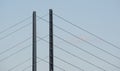 Detail of a bridge in Dusseldorf in Germany Royalty Free Stock Photo