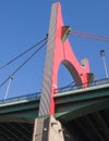 The detail of the bridge near the Guggenheim Museum in Bilbao, S