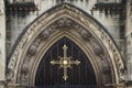 Detail from Bristol Cathedral founded in 1140, originally named St Augustine`s Abbey. Royalty Free Stock Photo