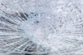 Detail of a broken glass of a window Royalty Free Stock Photo