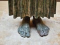 Detail of The Bronze Charioteer of Delphi, Delphi Archaeological Museum, Greece