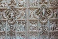 Detail of bronze door of Milan cathedral, Italy Royalty Free Stock Photo