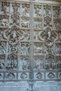 Detail of bronze door of Milan cathedral, Italy Royalty Free Stock Photo