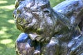 Detail of bronze sculpture by Auguste Rodin