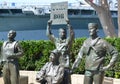 Detail of the bronze statues of A National Salute to Bob Hope