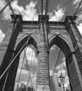Detail of Brooklyn Bridge, New York City Royalty Free Stock Photo