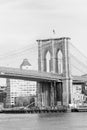 Detail of Brooklyn Bridge in New York City Royalty Free Stock Photo