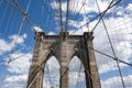 Detail of the Brooklyn Bridge in New York City Royalty Free Stock Photo