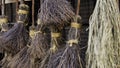 Detail of brooms for witches at halloween