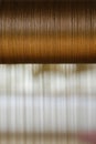 Detail of silk weaving loom Royalty Free Stock Photo