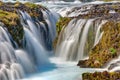 Detail of the Bruarfoss in Iceland