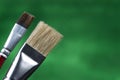 detail of brush bristles on cork background Royalty Free Stock Photo