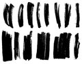 Detail brush paint stroke collection. vector