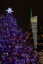 Detail of bryant park`s Christmas tree Royalty Free Stock Photo