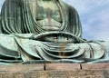 Detail of Kamakura Great Buddha / Daibutsu at Buddhist KÃÂtoku-in in Kamakura Royalty Free Stock Photo