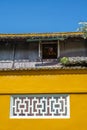 Detail of a Buddist temple in Wenzhou in China, lantern, roof and dragons - 4 Royalty Free Stock Photo