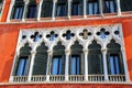 Detail of a building facing Grand Canal in Venice, Italy Royalty Free Stock Photo