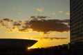 Detail of the building of the National Congress of Brasilia.