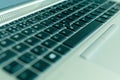 Detail of business laptop keyboard with touchpad and trackpoint Royalty Free Stock Photo