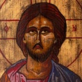 Orthodox Icon of the Head of Jesus Christ Royalty Free Stock Photo