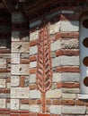 Detail of Byzantine wall in Thessaloniki. Greece.