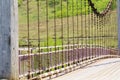 Detail of cable-stayed bridge over river Royalty Free Stock Photo