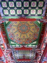 Detail of the caisson ceiling, Nanjing Museum, Jiangsu Province, China Royalty Free Stock Photo