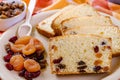 Detail of cake with dried Fruit