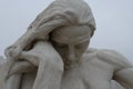 Detail of the Canadian National Memorial at Vimy Ridge on a sombre, grey November day Royalty Free Stock Photo