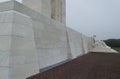 Detail of the Canadian National Memorial at Vimy Ridge on a sombre, grey November day Royalty Free Stock Photo