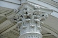 Detail of capital on top of ionic column Royalty Free Stock Photo